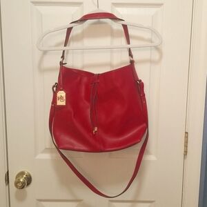 Ralph Lauren Red Leather Bag